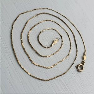 14k Gold FILLED Serpentine Chain Necklace 17"